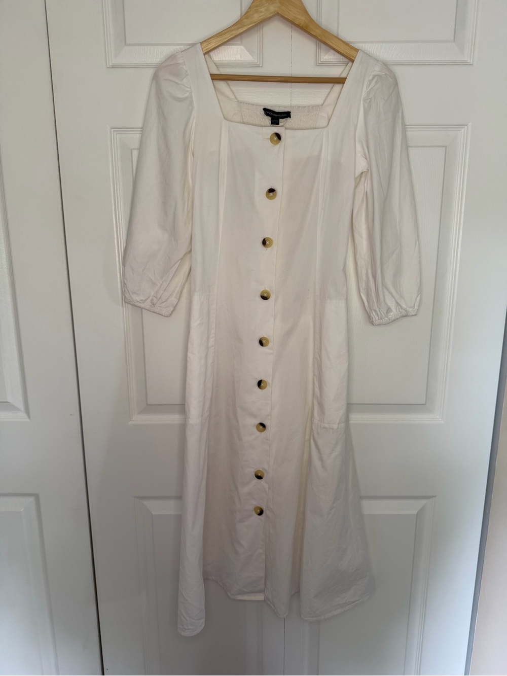 French Connection 100% Cotton Poplin Square Dress Womens Size 2 Coastal Grandma